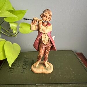 Vintage 1983 Fontanini Flute Player Italy 117 Figurine 5in Christmas Display